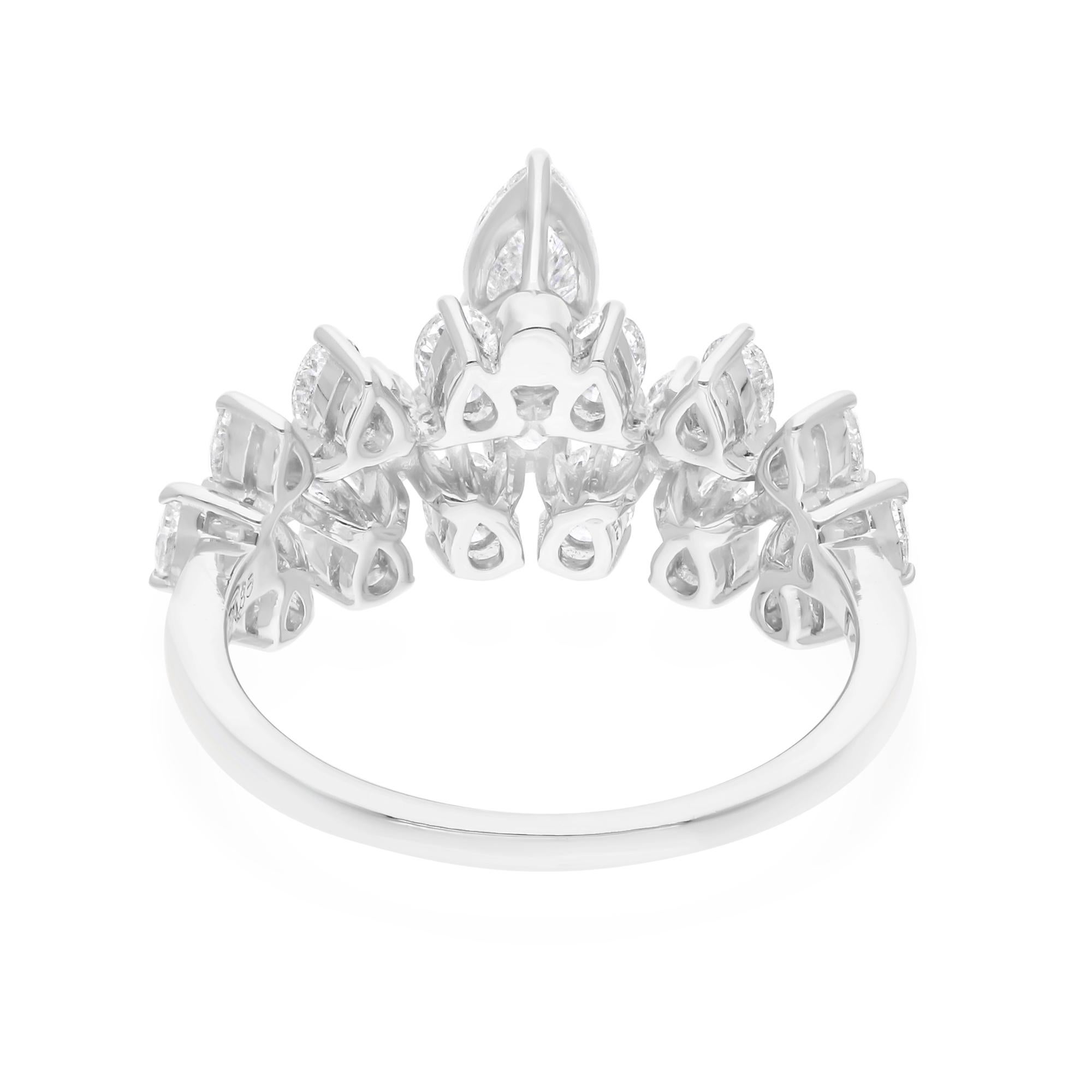 in vendita:  SI Clarity HI Color Anello di diamanti in oro bianco 18k Tutte le tariffe sono pagate Gioielli di pregio 7