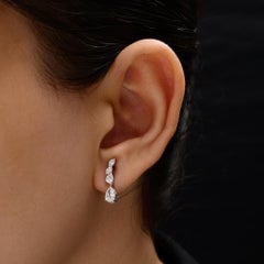 1 Karat SI Reinheit HI Farbe Diamant Ohrstecker 14k Weißgold Schmuck Geschenk