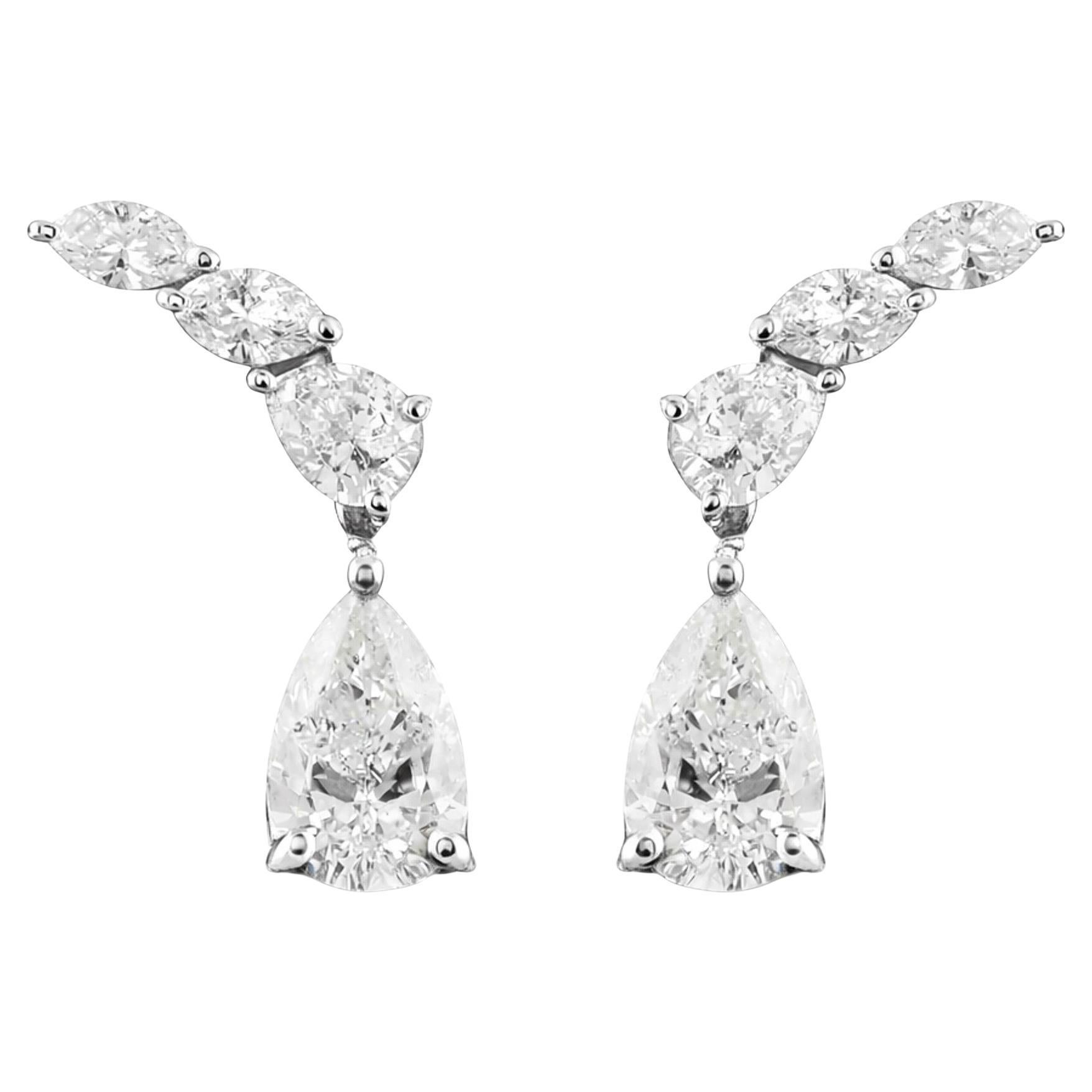 1 Karat SI Reinheit HI Farbe Diamant Ohrstecker 14k Weißgold Schmuck Geschenk
