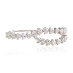 SI Reinheit HI Farbe Herzschliff Diamant Zwei Finger Ring 14 Karat Weißgold