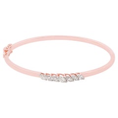 SI Reinheit HI Farbe Marquise Diamant-Armreif 18k Solid Gold Geschenk für Mama