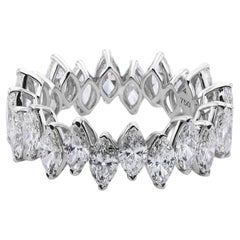 SI Reinheit HI Farbe Marquise Diamant Stackable Eternity Band Ring 14K Weißgold