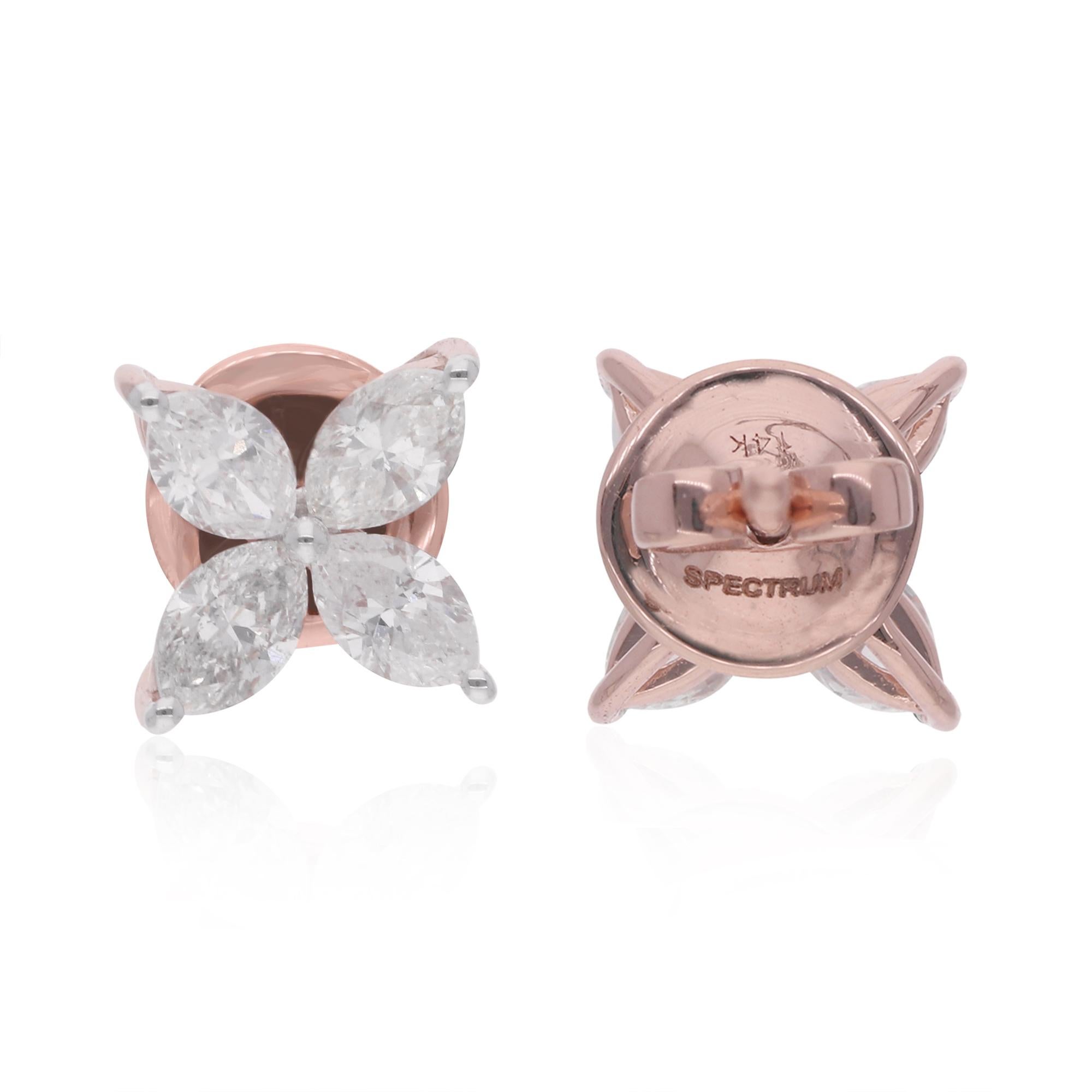 Item Code :- SEE-1112K (14K)
Gross Wt :- 2.16 gm
14k Solid Rose Gold Wt :- 1.99 gm
Natural Diamond Wt :- 0.86 Carat  ( AVERAGE DIAMOND CLARITY SI1-SI2 & COLOR H-I )
Earrings Length :- 7 mm approx.

✦ Sizing
.....................
We can adjust most