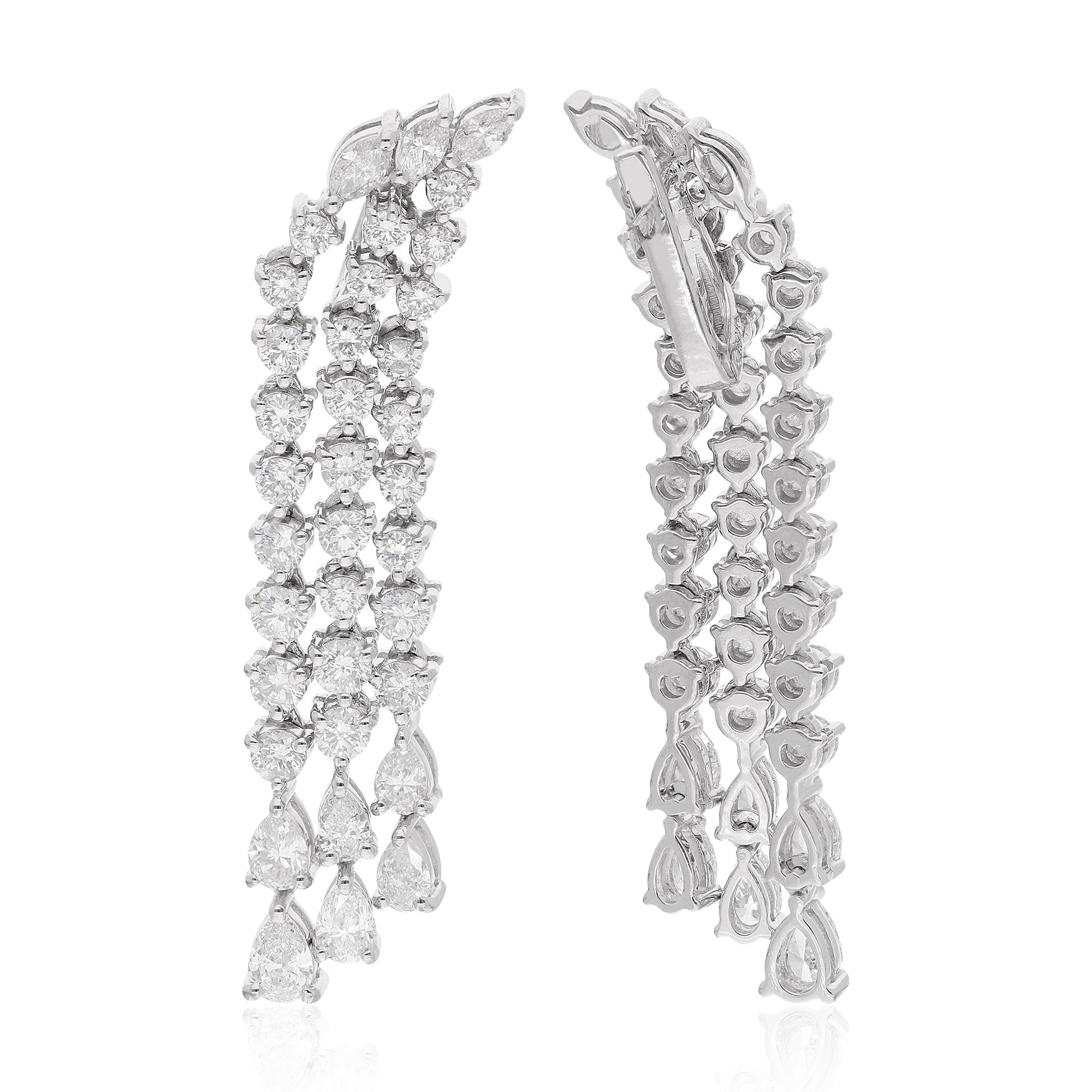 Cast from 10-karat gold, these exquisite earrings are handset with 3.82 carats of sparkling diamonds.

FOLLOW SPECTRUM JEWELS storefront to view the latest collection & exclusive pieces. Spectrum Jewels is proudly rated as a Top Seller on 1stdibs