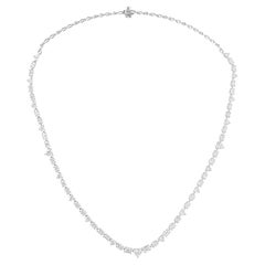 SI Reinheit HI Farbe Multi Form Diamant-Halskette 14 Karat Weißgold Schmuckstücke