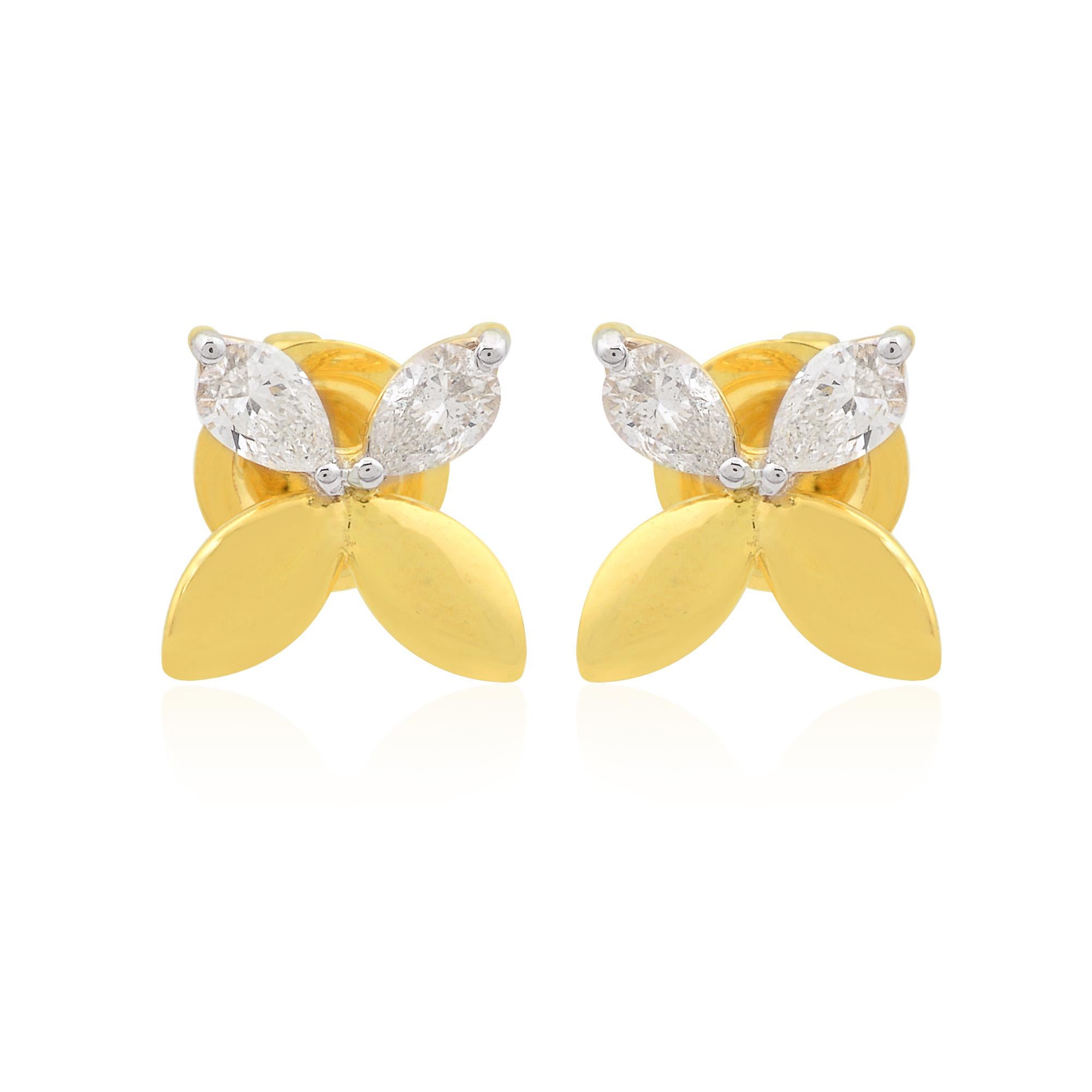Item Code :- SEE-16230 (SEE-1630E )
Gross Weight :- 3.11 gm
18k Yellow Gold Weight :- 3.01 gm
Diamond Weight :- 0.52 Carat  ( AVERAGE DIAMOND CLARITY SI1-SI2 & COLOR H-I )
Earrings Size :- 11x10 mm approx.

✦ Sizing
.....................
We can