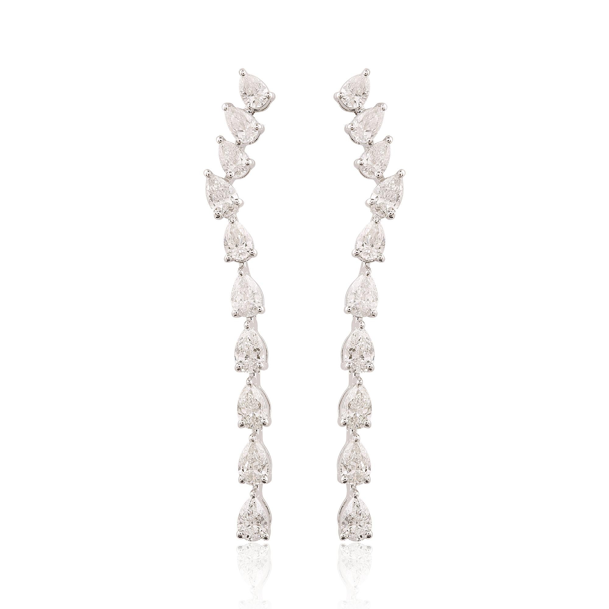 Item Code :- SEE-12235
Gross Weight :- 5.52 gm
18k White Gold Weight :- 4.99 gm
Diamond Weight :- 2.63 Carat  ( AVERAGE DIAMOND CLARITY SI1-SI2 & COLOR H-I )
Earrings Size :- 44x5 mm approx.
✦ Sizing
.....................
We can adjust most items to