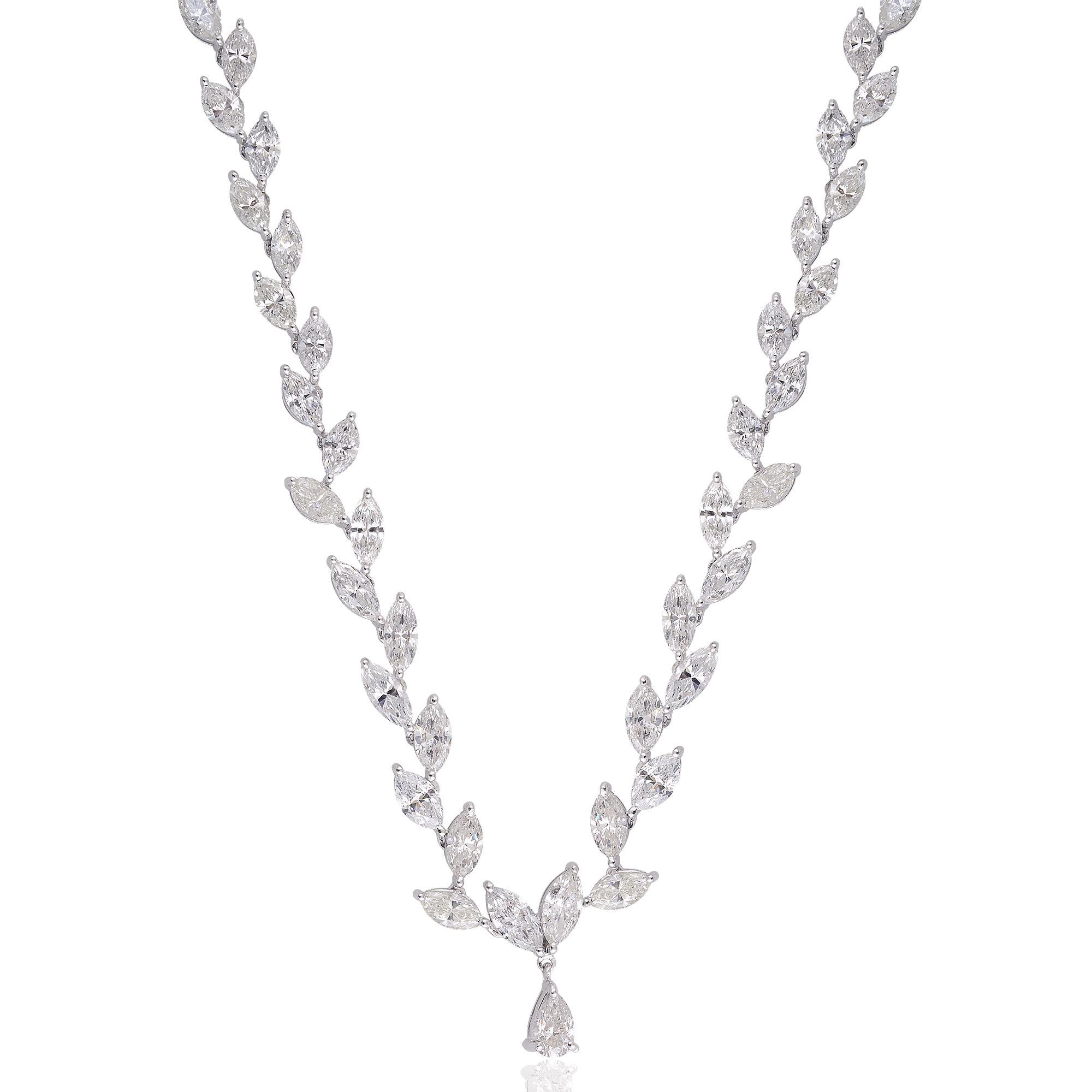 The length of the necklace is designed to rest gracefully on the neckline, accentuating the collarbone and adding a touch of sophistication to any attire. The secure clasp ensures a comfortable and secure fit, allowing you to wear this necklace with