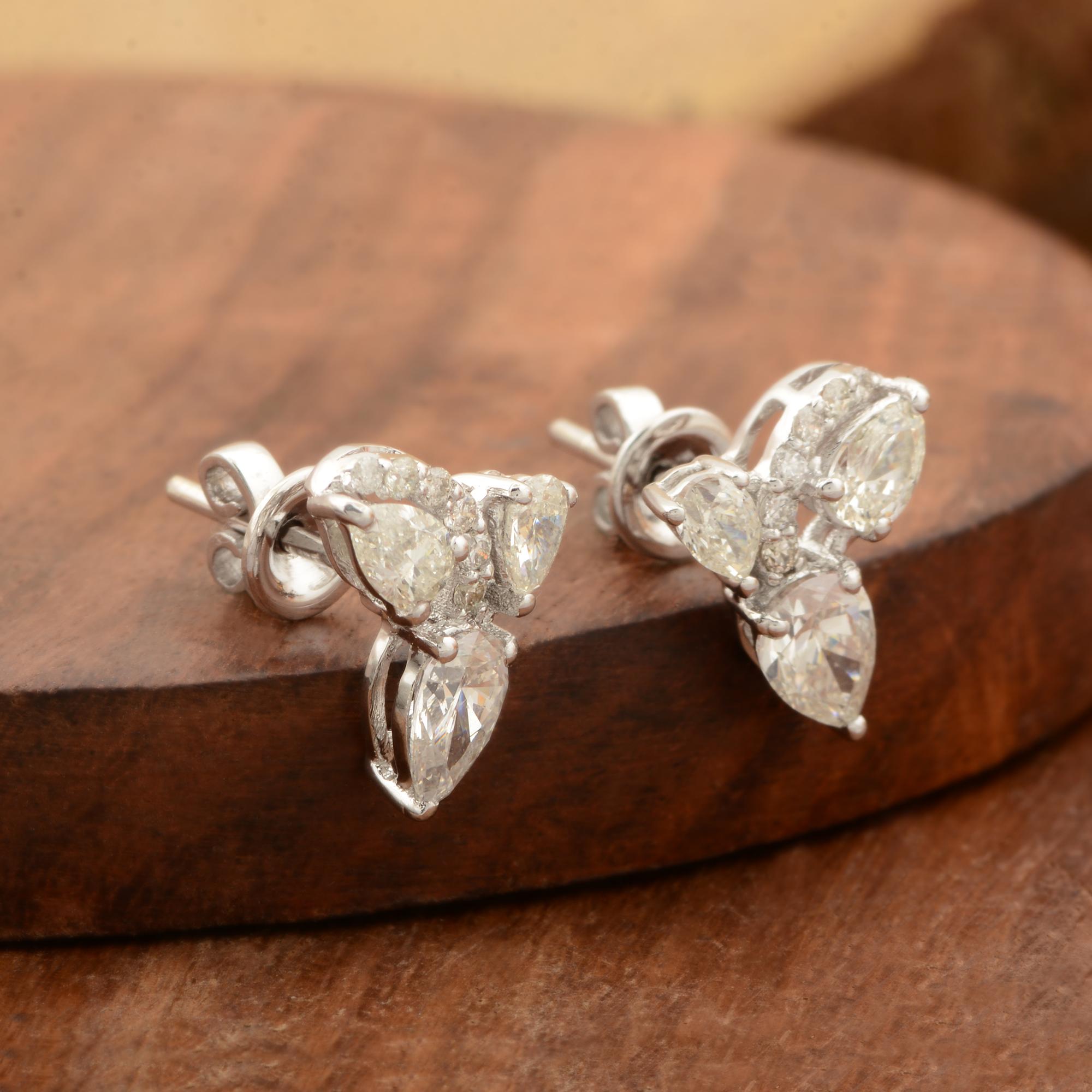 Cast from 14-karat gold, these exquisite earrings are handset with 1.60 carats of sparkling diamonds.

FOLLOW SPECTRUM JEWELS storefront to view the latest collection & exclusive pieces. Spectrum Jewels is proudly rated as a Top Seller on 1stdibs