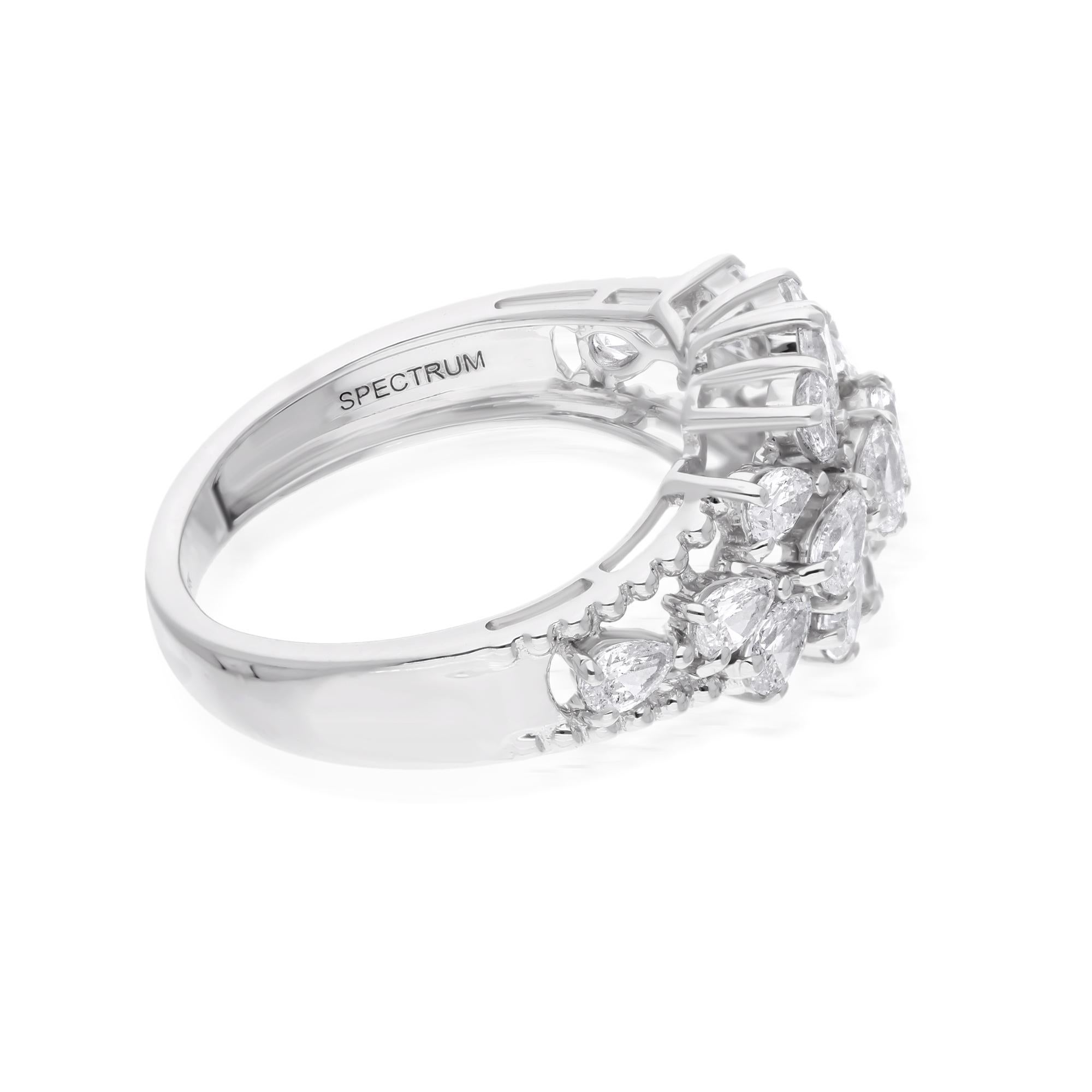 Surrounding the central diamond are meticulously placed smaller diamonds, adding depth and dimension to the design. Each diamond is expertly set to enhance the overall radiance and beauty of the ring, creating a breathtaking display of luxury and