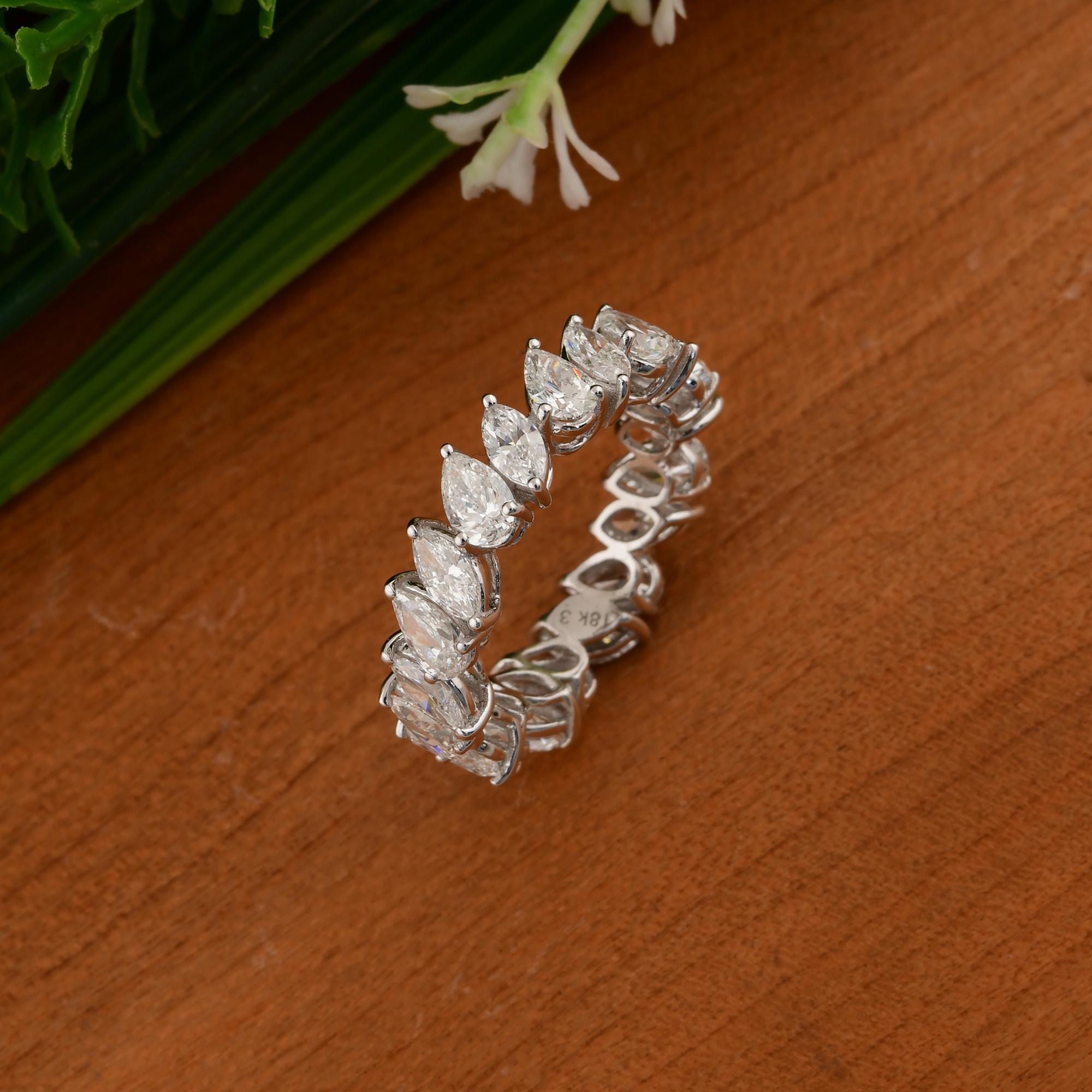 in vendita:  SI/H 3,38 Carati Diamante Eternity Full Infinity Wedding Band Anello in oro bianco 14k 7