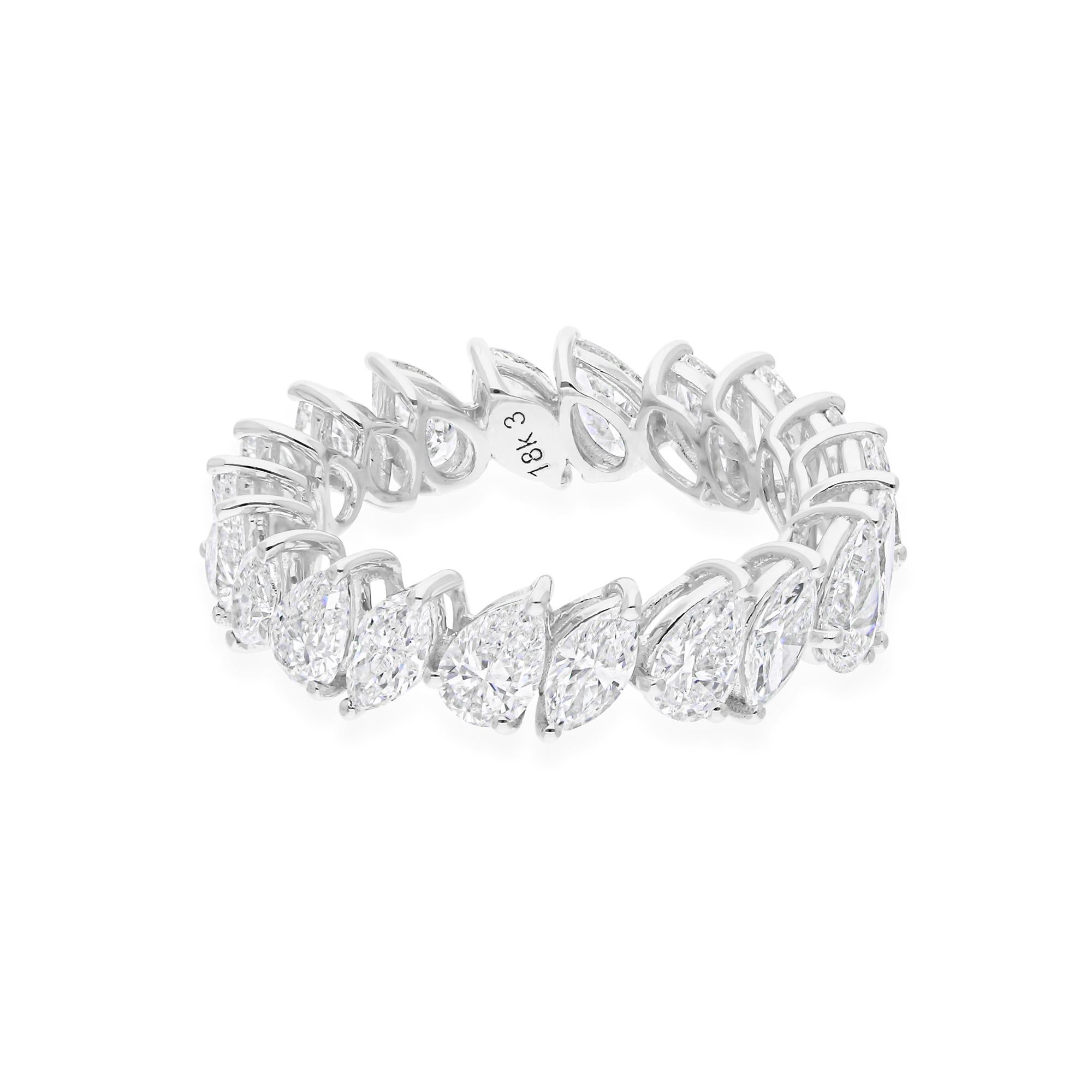 SI/H 3.38 Carat Diamond Eternity Full Infinity Wedding Band 14k White Gold