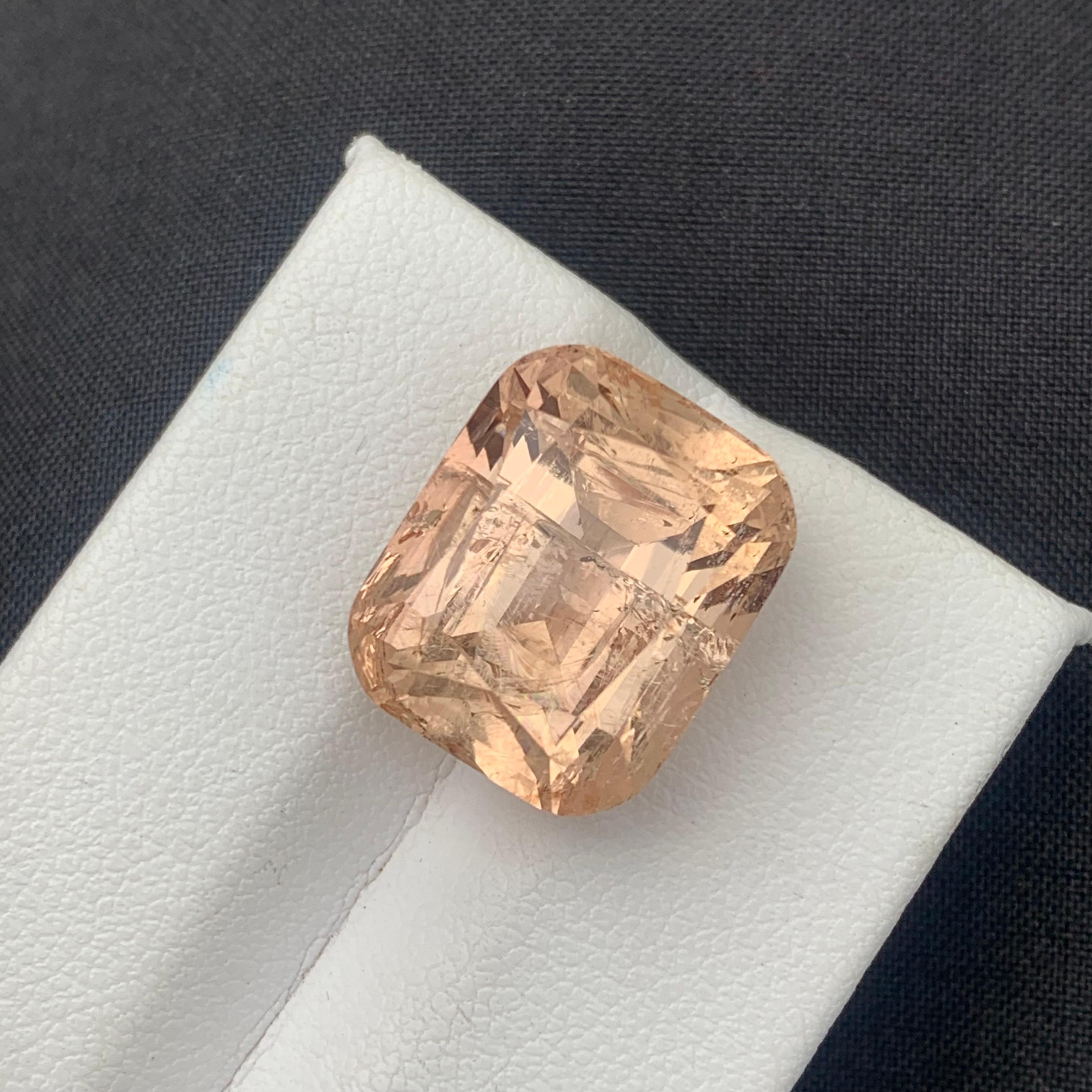Cushion Cut SI2 Included 20.30 Carat Natural Imperial Topaz Untreated Unheated From Katlang For Sale
