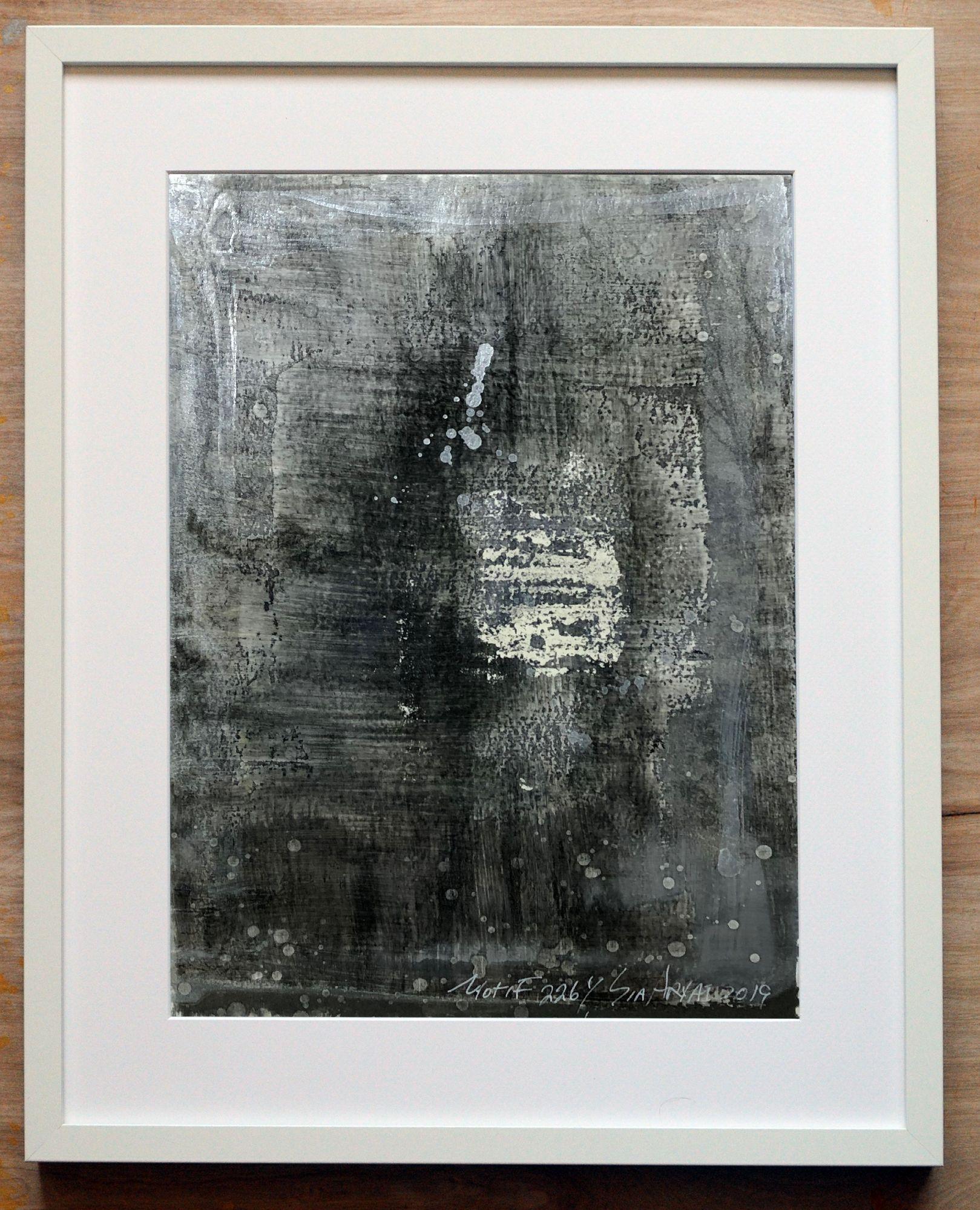 Motif 226   un exemplaire unique, technique mixte sur papier - Abstrait Mixed Media Art par Sia Aryai