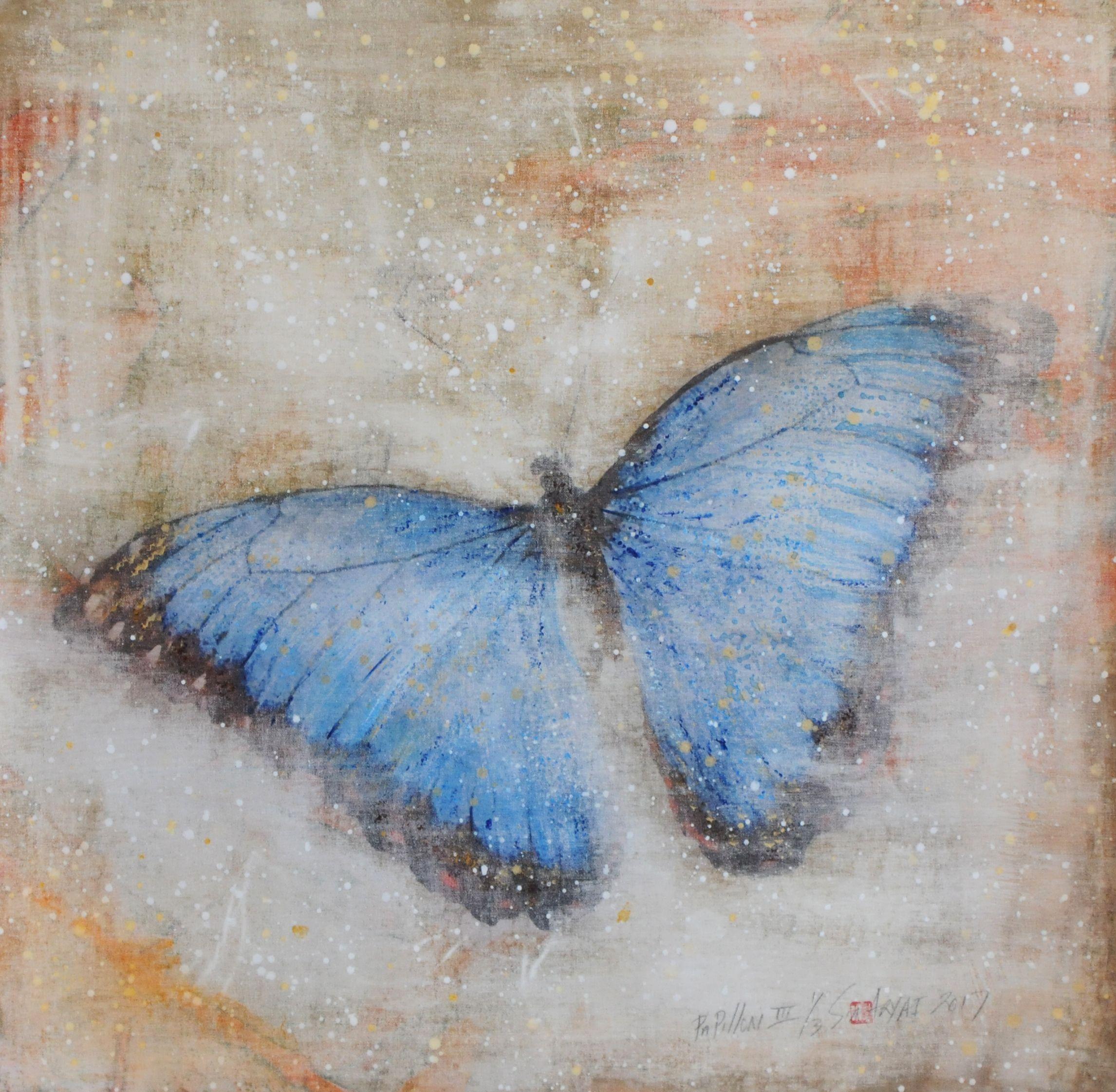 Papillon.III, tecnica mista su tela - Mixed Media Art di Sia Aryai