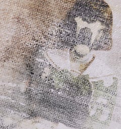 Swing XXVII abstraktes Unikat gerahmt, Mixed Media auf Leinwand