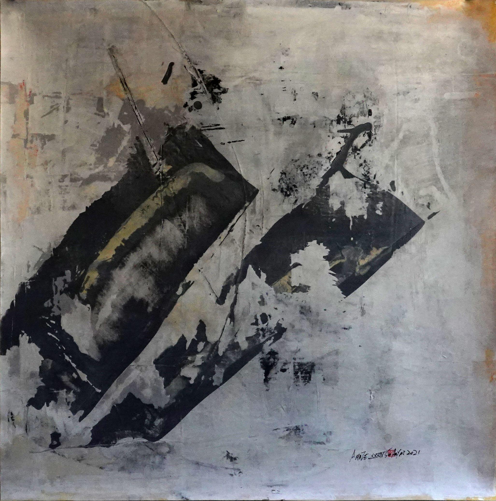Amaze XXXIV  abstracto trendy happy painting, Pintura, Acrílico sobre lienzo - Painting de Sia Aryai