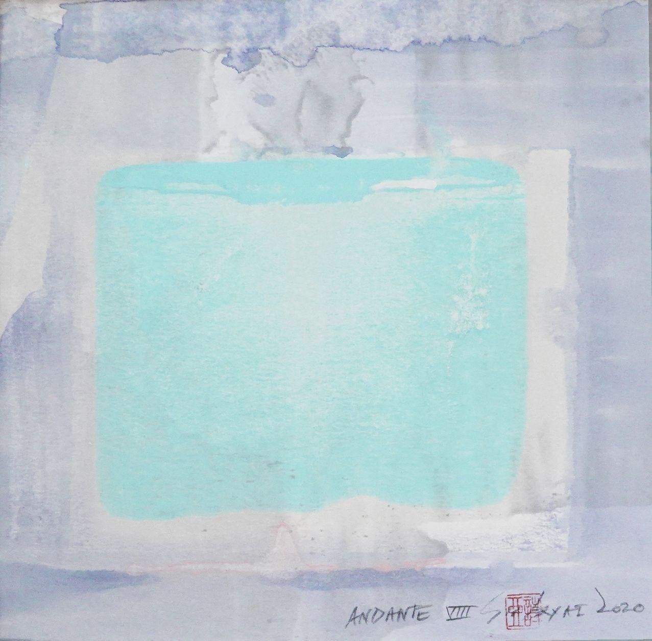 Andante. VIII Cuadro enmarcado listo para colgar, Pintura, Acrílico sobre papel - Painting de Sia Aryai