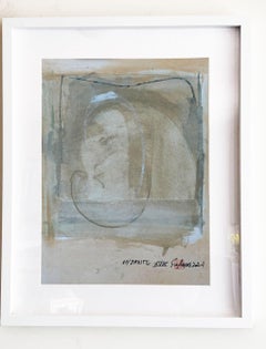 Andante XVIII Abstraktes Acrylgemälde in Rahmen, Gemälde, Acryl auf Papier