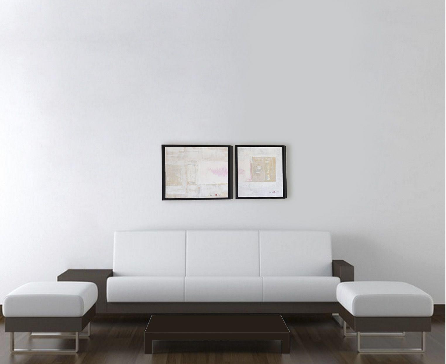Aria. III Quadro astratto con cornice, Pittura, Acrilico su tela in vendita 2