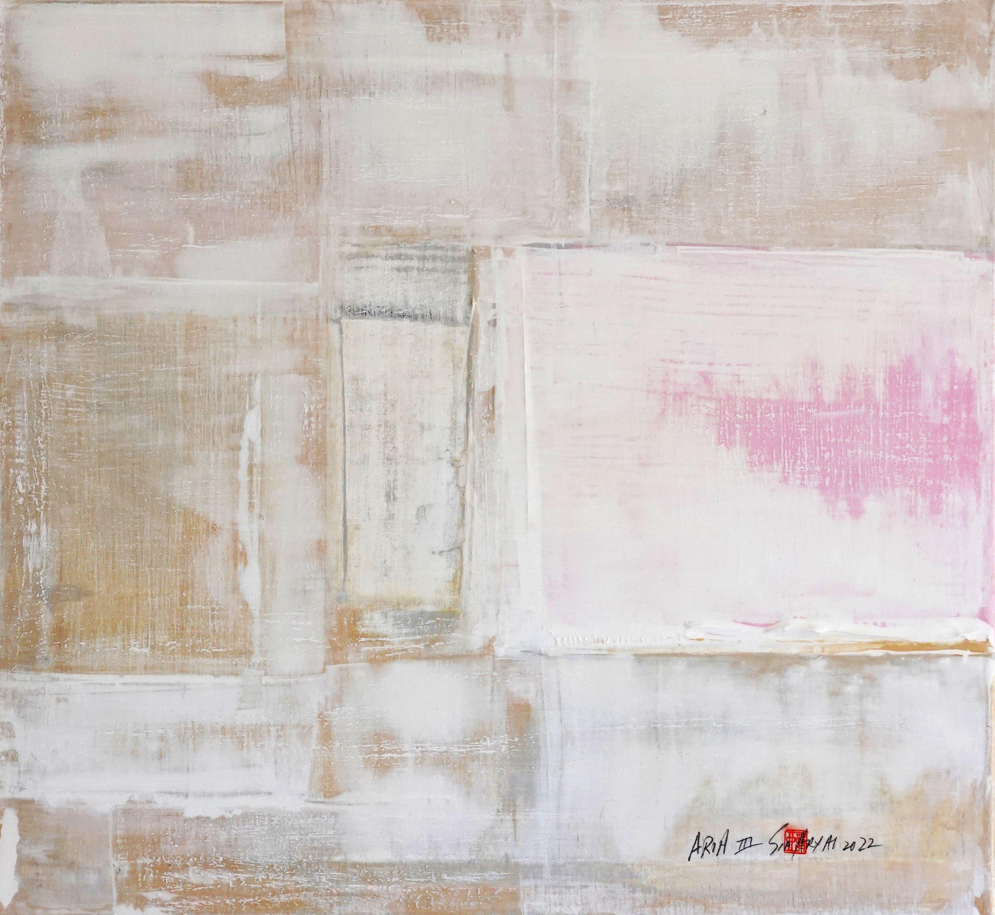 Aria. III Quadro astratto con cornice, Pittura, Acrilico su tela - Painting di Sia Aryai