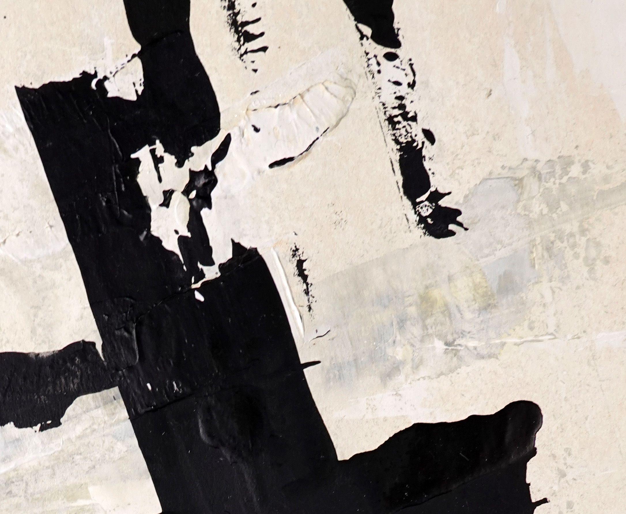 Aria. IX Quadro astratto incorniciato in bianco, Pittura, Acrilico su carta - Painting di Sia Aryai