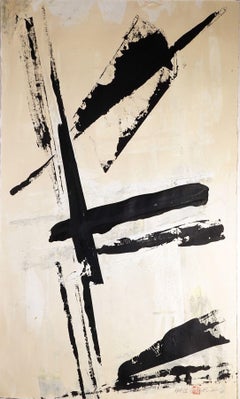 Aria. IX Framed in white abstract painting, Painting, Acrylic on Paper
