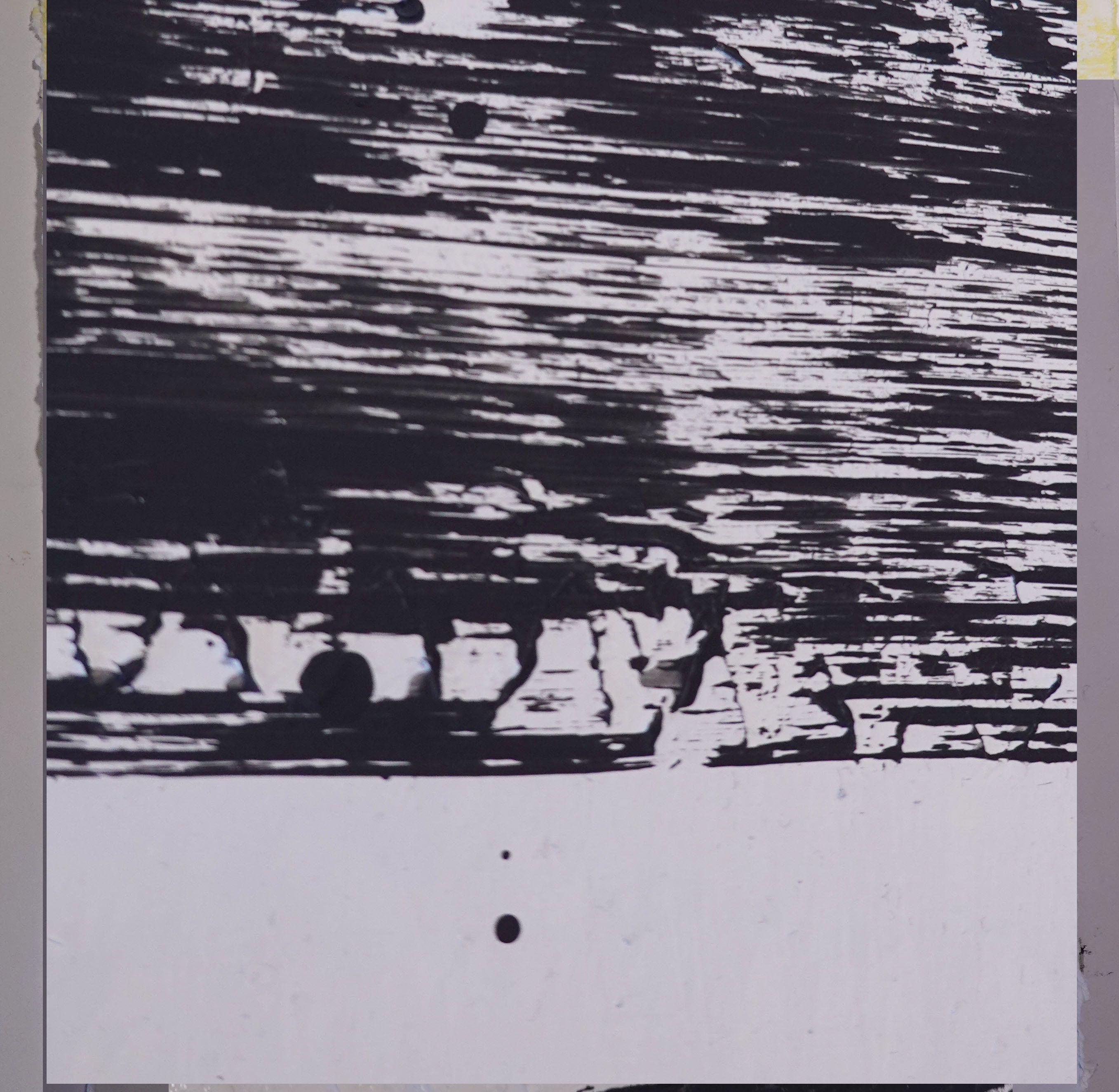 ARIA. VII  Abstraktes gerahmtes Schwarz-Wei-Gemlde, Gemlde, Acryl auf Papier im Angebot 1