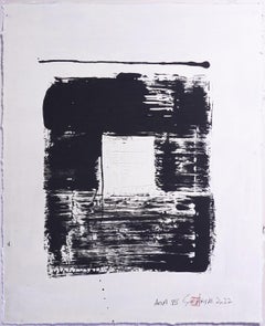 ARIA. VII  cuadro abstracto enmarcado en blanco y negro, Pintura, Acrílico sobre papel