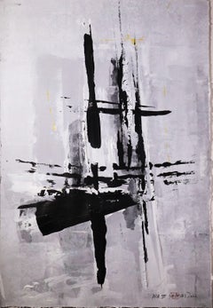 Aria. VIII Abstract one of a kind framed painting, Painting, Acrylic on Paper