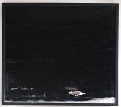 Six nuances de noirs encadrés, peinture, acrylique sur toile Deep Pool