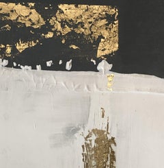 Fortissimo 107, peinture à la feuille d'or, peinture, acrylique sur papier, unique en son genre