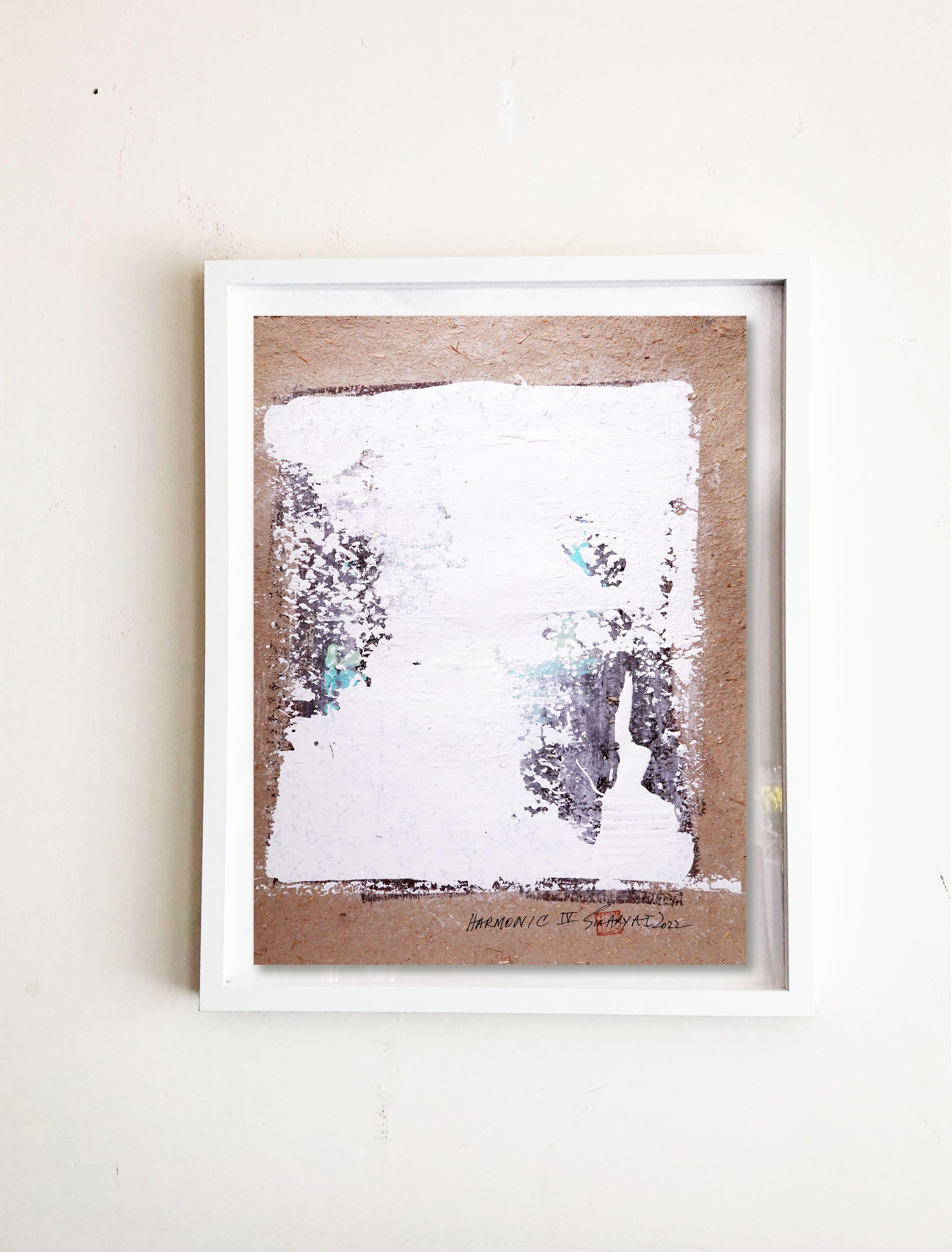Harmonisch .IV Leuchtend blaues, einzigartiges Gemälde, Acryl auf Papier (Moderne), Painting, von Sia Aryai