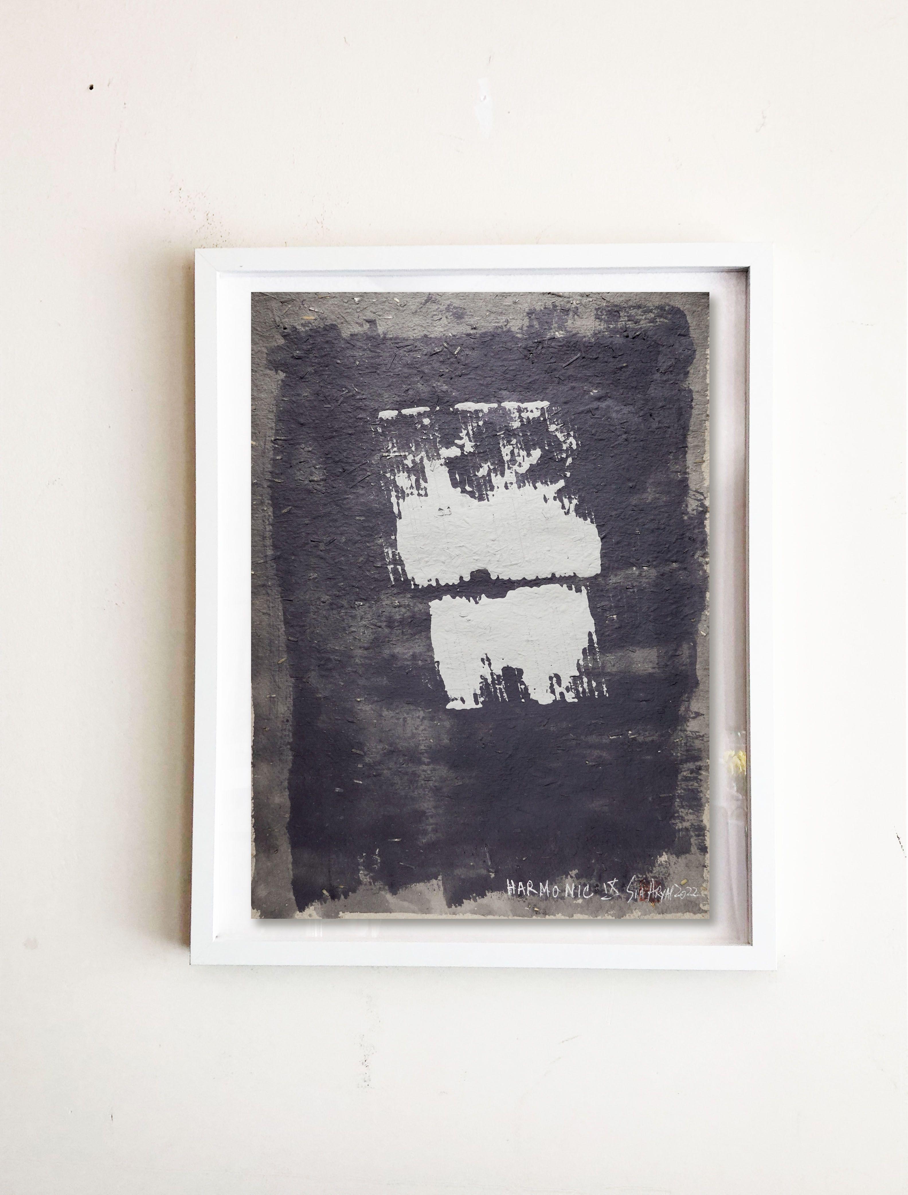 Armónico. IX Cuadro abstracto tonos grises, Pintura, Acrílico sobre papel en venta 1