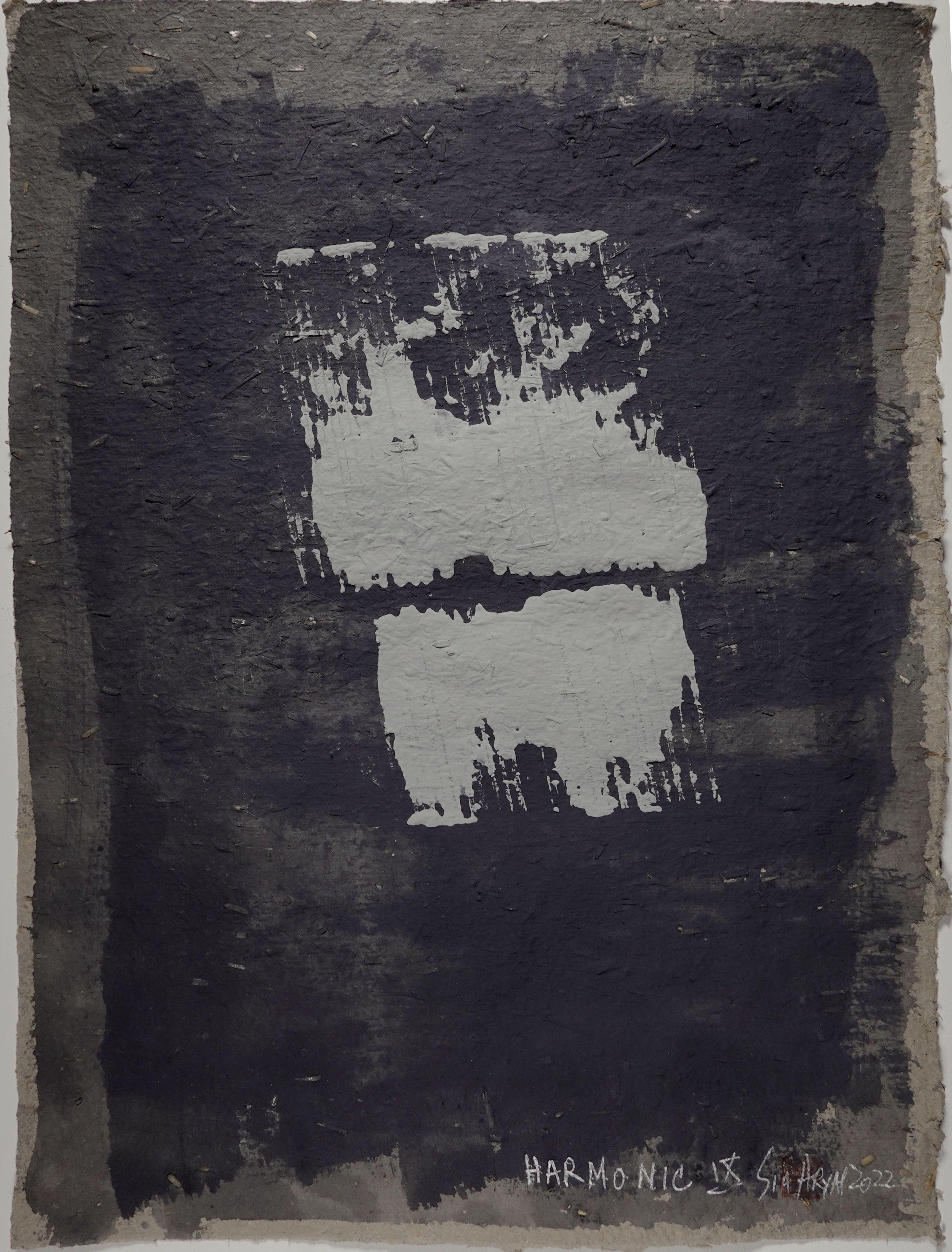 Armónico. IX Cuadro abstracto tonos grises, Pintura, Acrílico sobre papel - Painting de Sia Aryai
