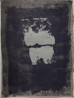 Harmonic. IX Abstract shades of gray painting, Painting, Acrylic on Paper