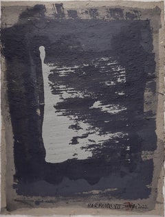 Harmonic .VII Shades of gray framed painting, Painting, Acrylic on Paper