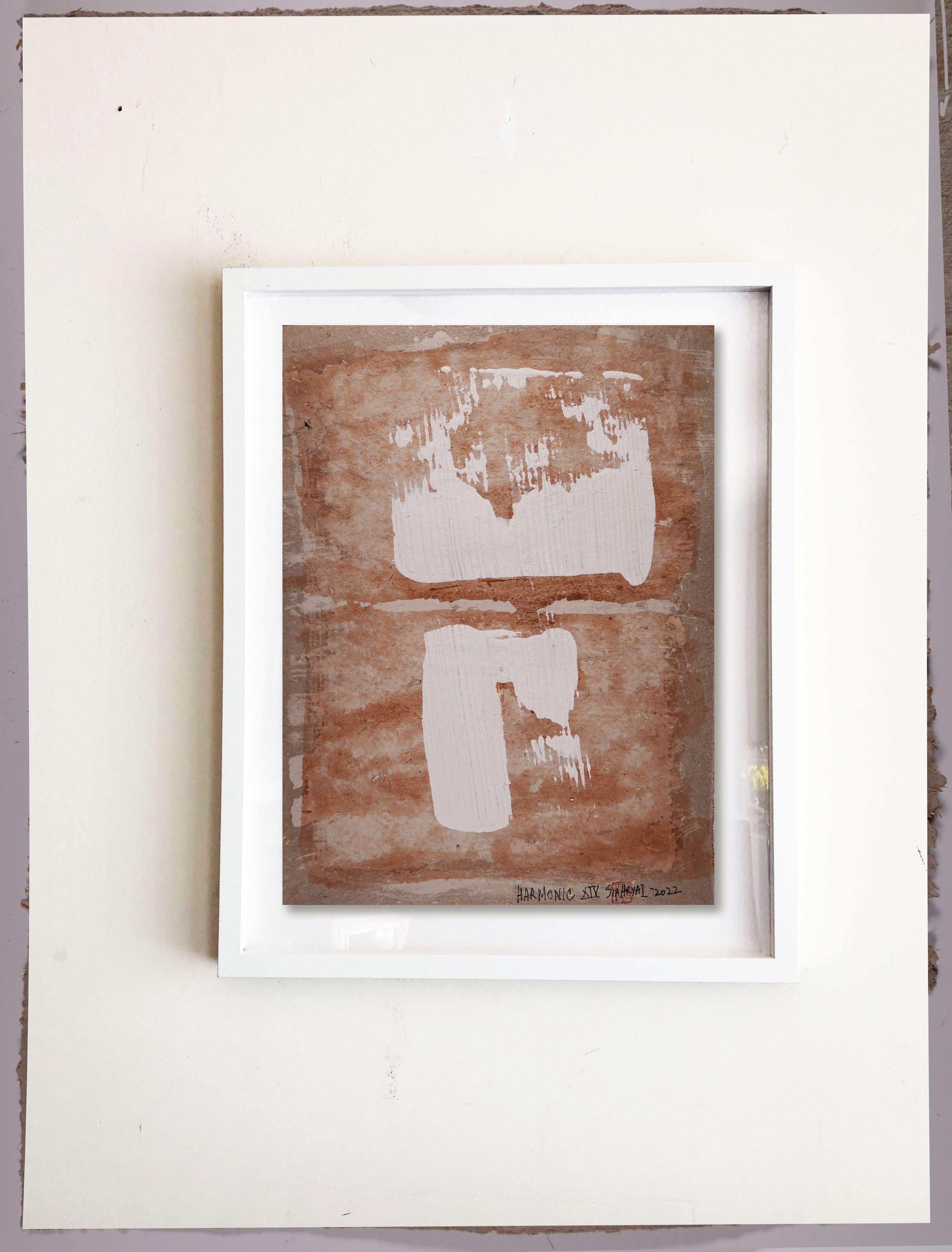 Armónico. XIV Tonos tostados sobre papel asiático, Pintura, Acrílico sobre papel - Painting Minimalista de Sia Aryai