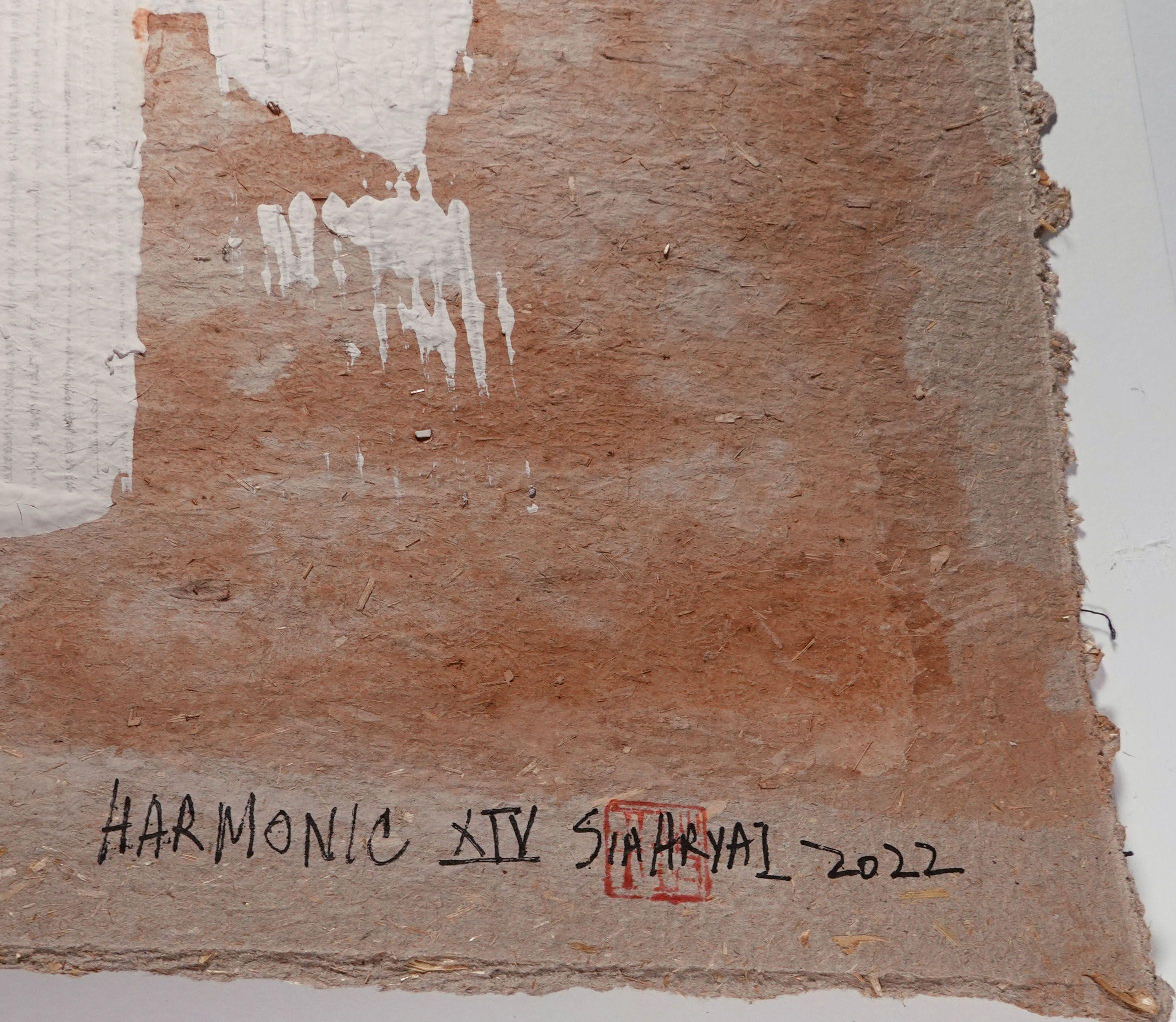 Impresionantes tonos de bronceado se contrastan y complementan con el bronceado champán con un toque   en esta pintura minimalista abstracta única en su género  Cuadro de 14X18 acrílico sobre pergamino asiático hecho a mano. Montaje flotante