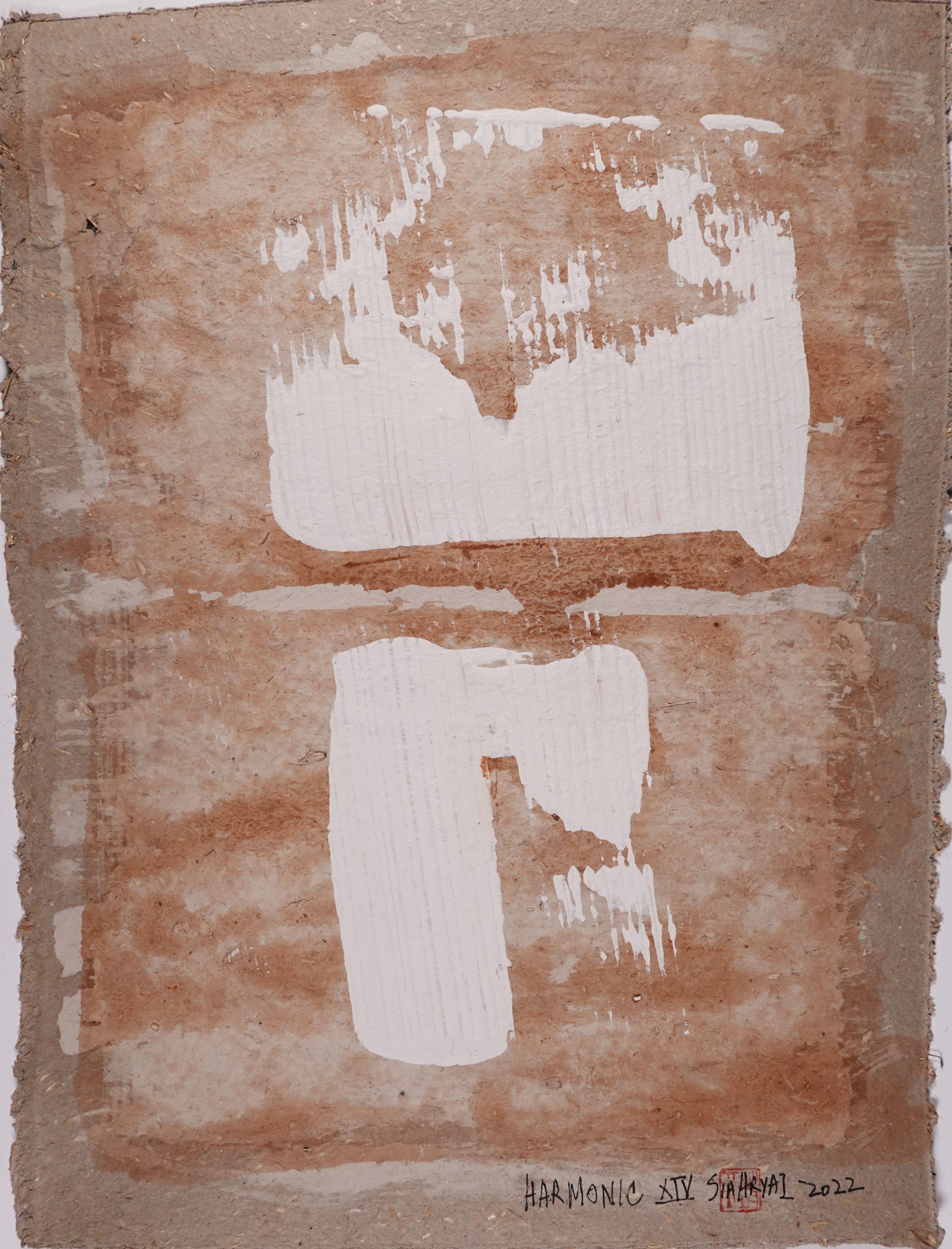 Armónico. XIV Tonos tostados sobre papel asiático, Pintura, Acrílico sobre papel - Painting de Sia Aryai