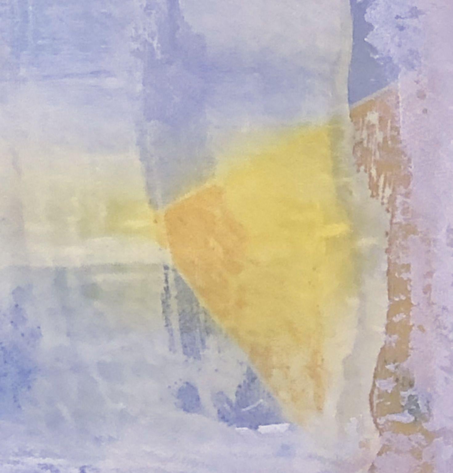 Motif 240 Paiting astratto incorniciato unico nel suo genere, Pittura, Acrilico su carta - Abstract Painting Grigio di Sia Aryai