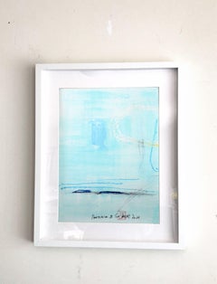 Pantomime. IX   Abstract blue/blue painting, Painting, Acrylic on Paper