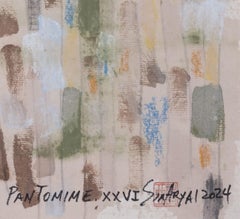 Pantomima. XXVI  Blanco enmarcado abstracto multicolor, Pintura, Acrílico sobre papel