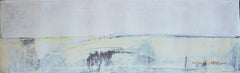 Skyline .IX - Art abstrait minimal unique en son genre, peinture, acrylique sur toile