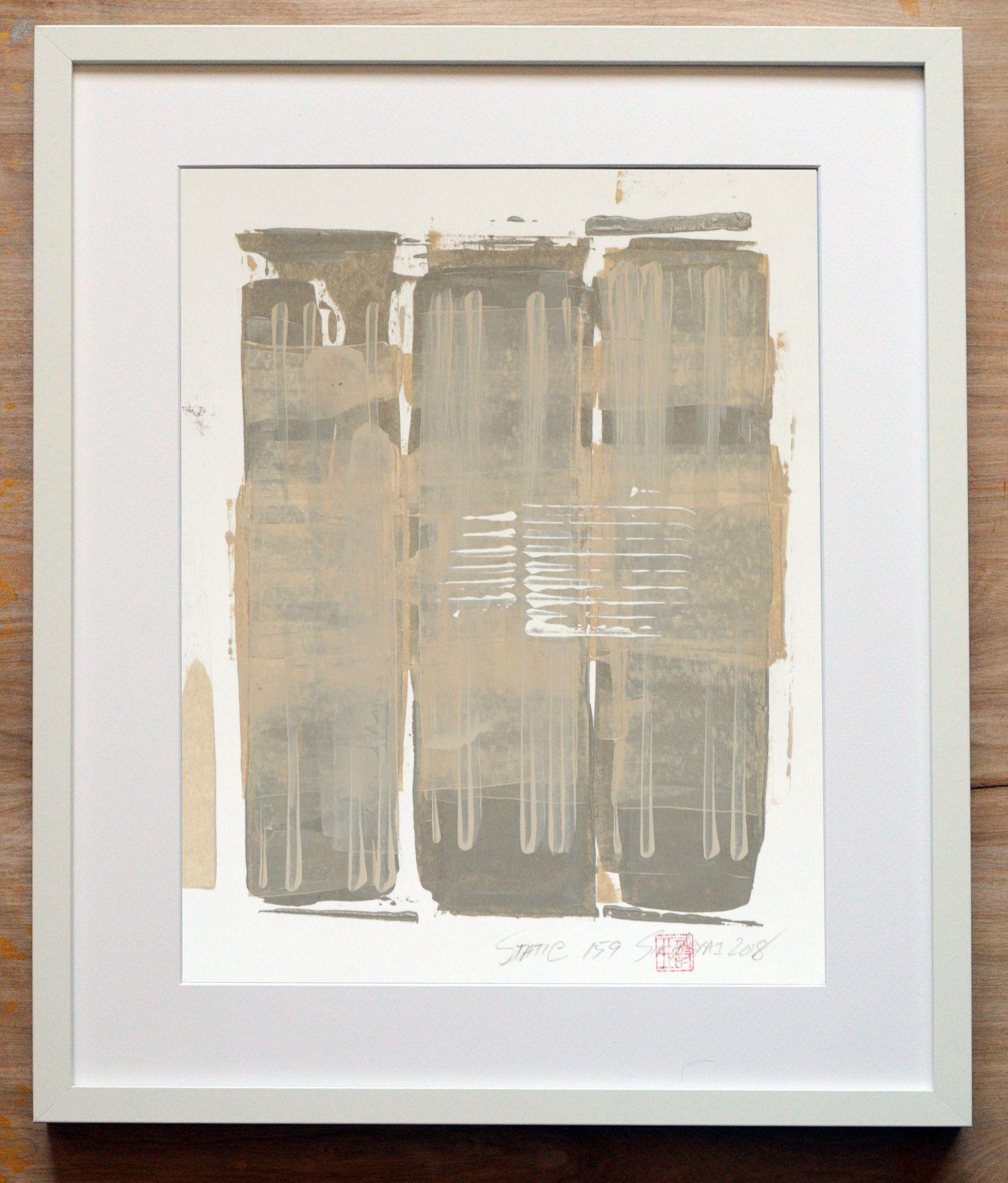 Static 159, Gemälde, Acryl auf Papier (Moderne), Painting, von Sia Aryai