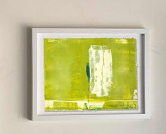 Static 241 Quadro verde unico nel suo genere, Pittura, Acrilico su carta