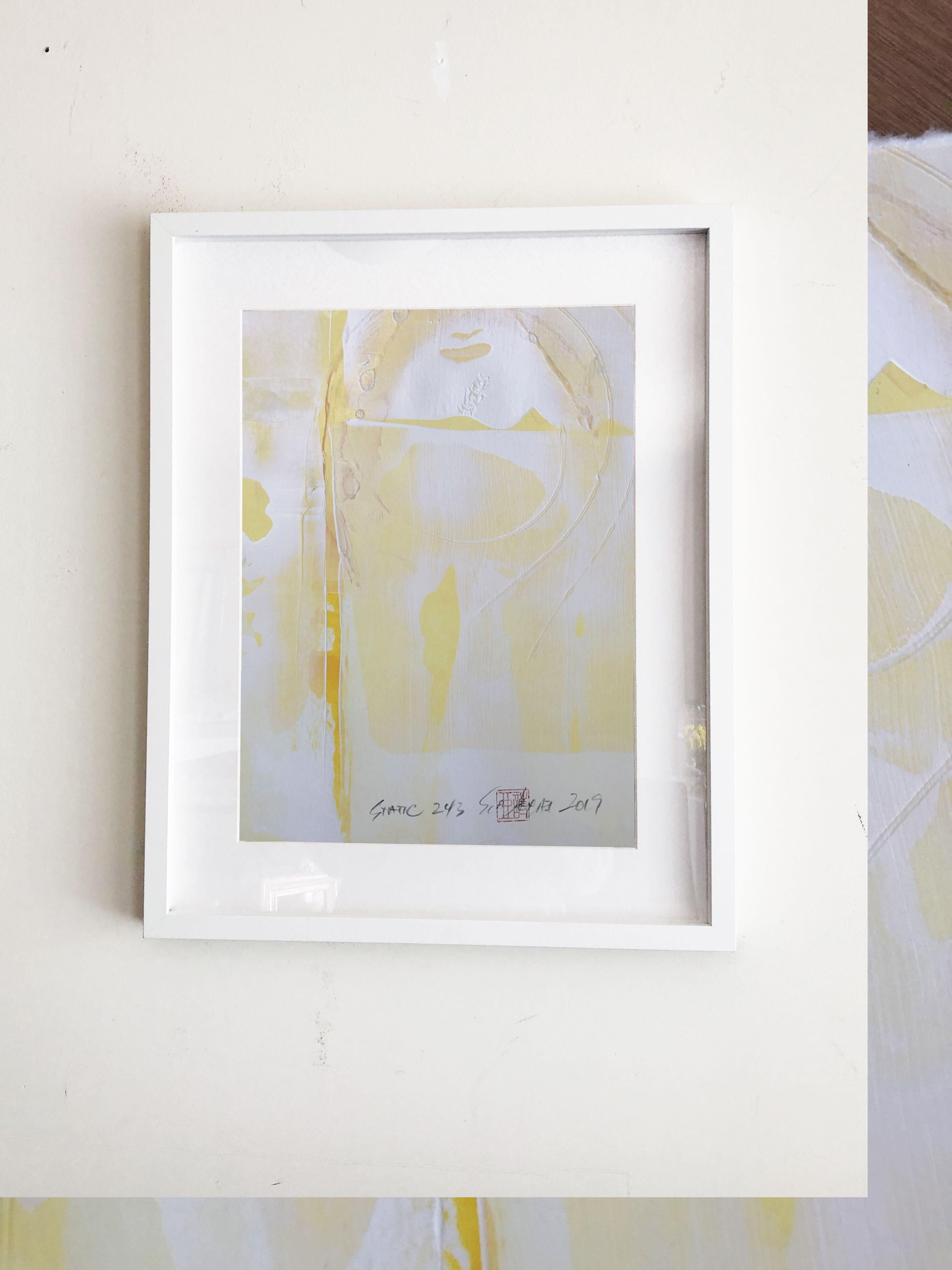 Statique 243  unique en son genre, peinture, acrylique sur papier aquarelle - Painting de Sia Aryai