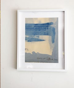 Statica 246 Paesaggio marino originale, Pittura, Acrilico su carta acquerellata