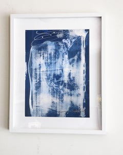 Static 255  Cobalt Blue one of a kind, Painting, Acrylic on Paper