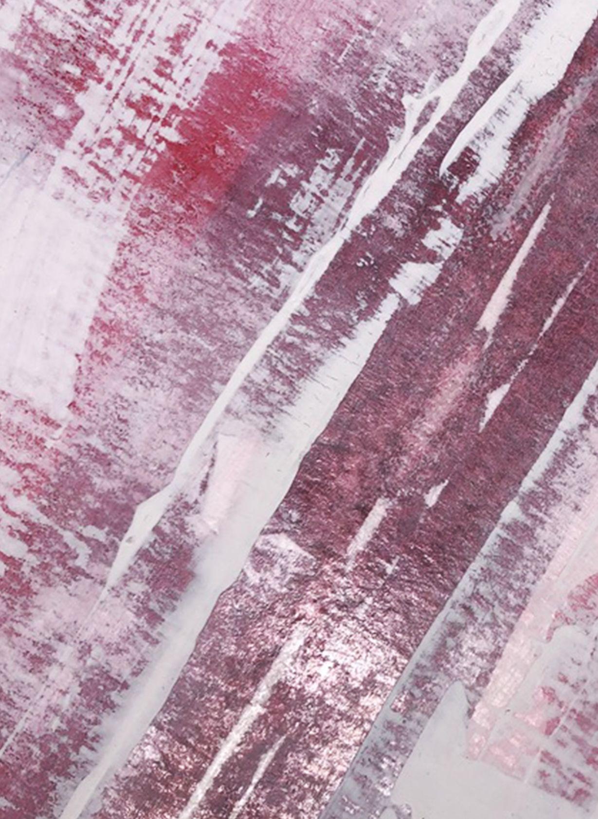 Statisch 259  Einzigartiges RED, Gemälde, Acryl auf Papier (Grau), Abstract Painting, von Sia Aryai